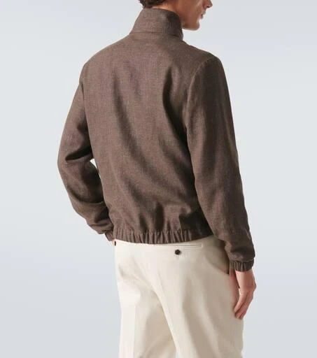 Loro Piana Loro Piana linen and wool bomber jacket 4