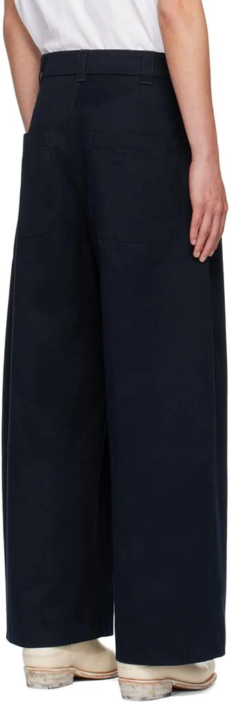 Studio Nicholson Navy Sorte Trousers 3