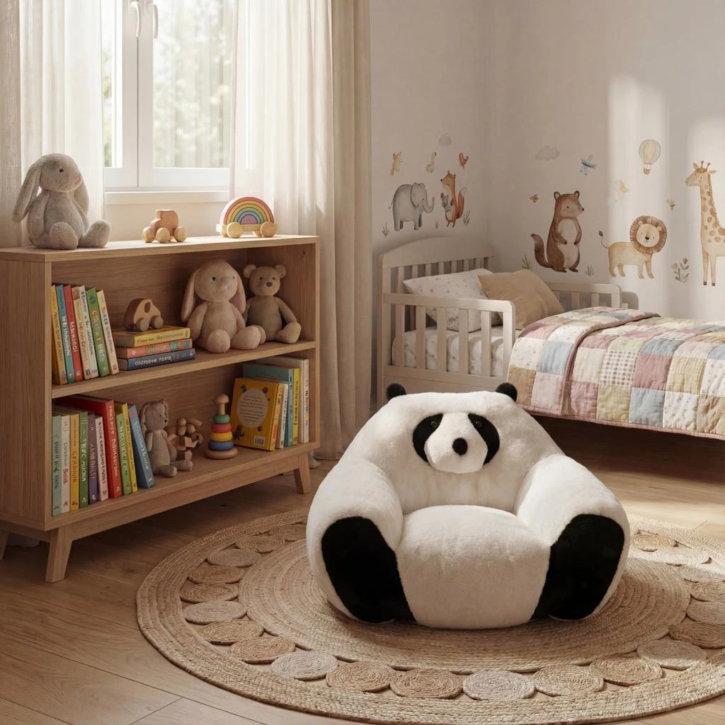 Streamdale Furniture Streamdale Panda Beanbag Chair - Soft Plush, 29.65 inches