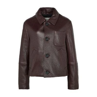 AMI Buttoned leather jacket 1