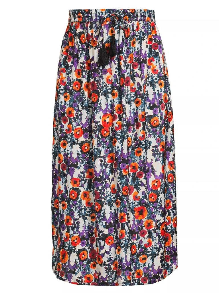 Masai Copenhagen Silja Floral Tassel Midi-Skirt 1