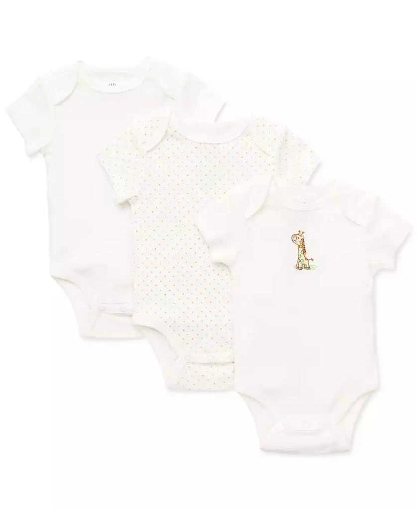 Little Me Baby Boys or Baby Girls Giraffe Bodysuits, Pack of 3 1