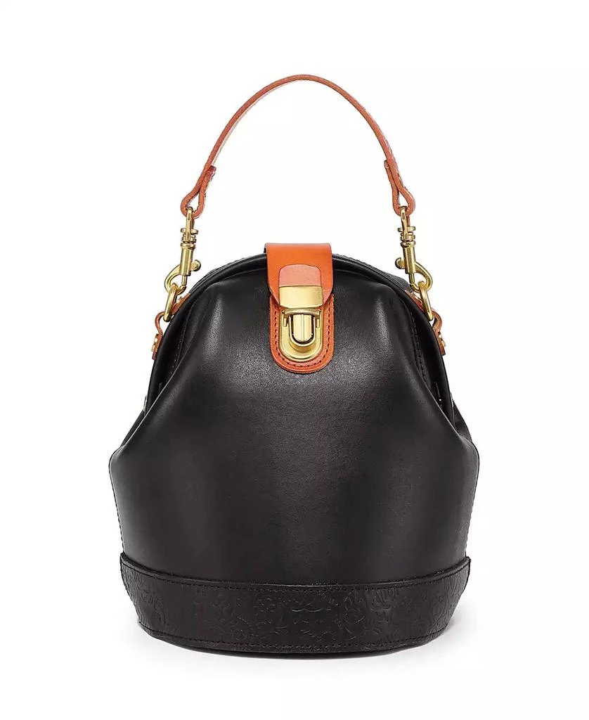 OLD TREND Women's Genuine Leather Doctor Bucket Crossbody Convertible Bag 1