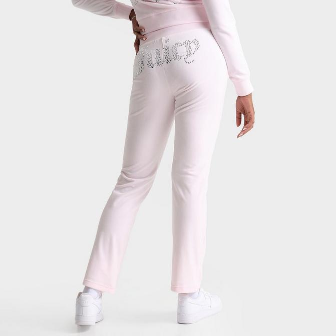 JUICY COUTURE Women's Juicy Couture OG Bling Heart Velour Track Pants