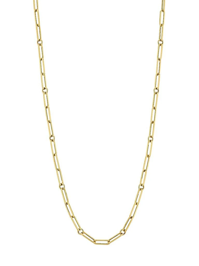 Roberto Coin Tiny Treasures 18K Yellow Gold Paper Clip Chain Necklace/17"
