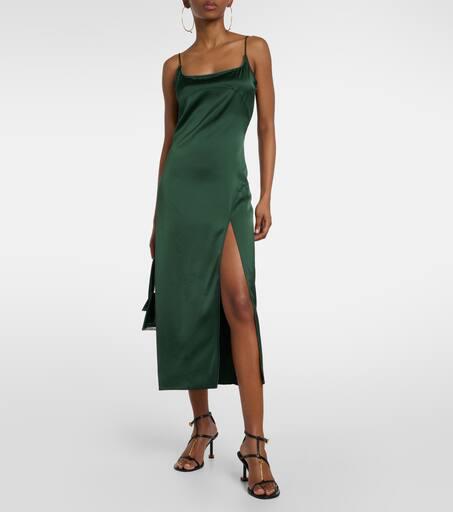 Jacquemus La Robe Notte satin slip dress