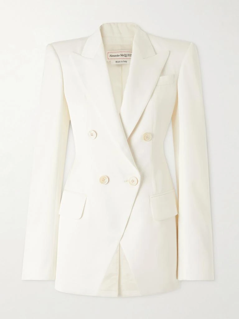 McQueen 双排扣斜纹布西装外套- IT38 - Tops - Free Shipping 