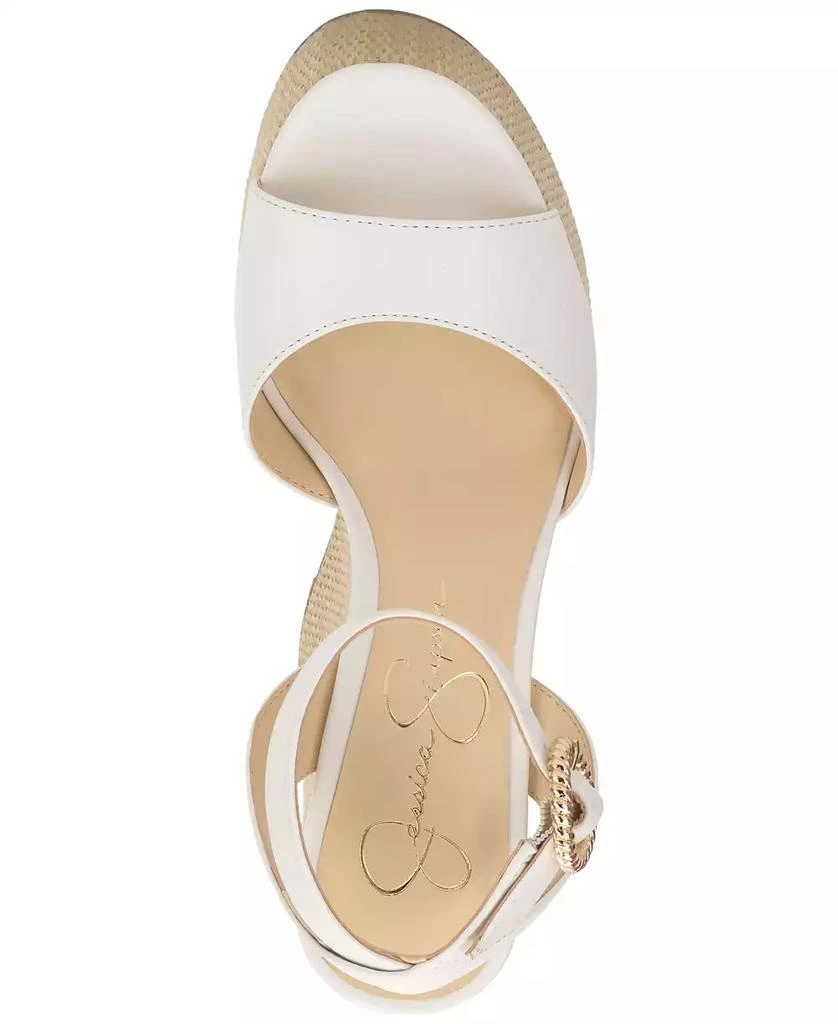 Jessica Simpson Women's Kamindi Ankle-Strap Platform Wedge Sandals 4