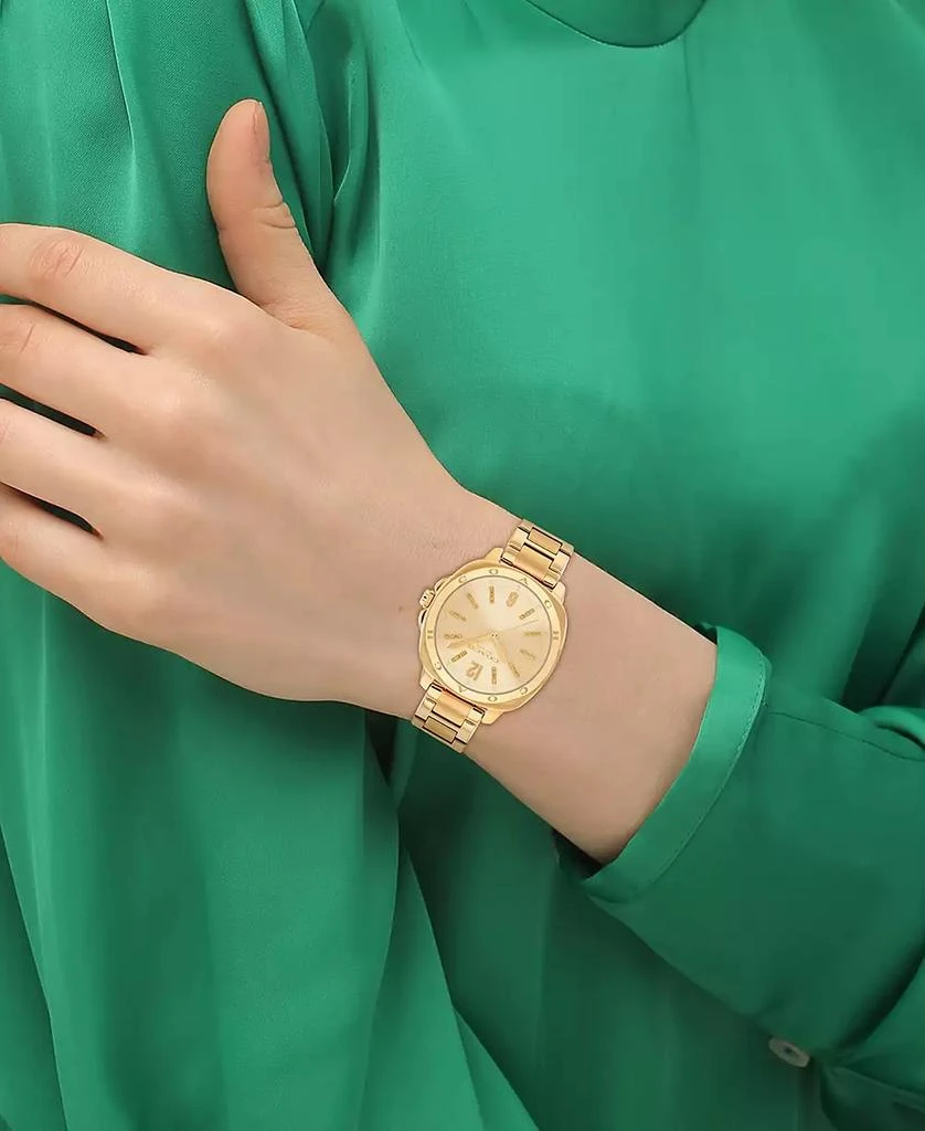 Coach Women's Kitt Gold-Tone Stainless Steel Bracelet Watch, 34mm 4