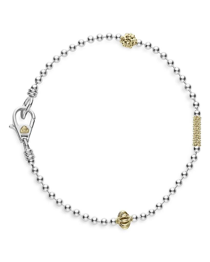 LAGOS 18K Yellow Gold & Sterling Silver Caviar Icon Beaded Bracelet 1