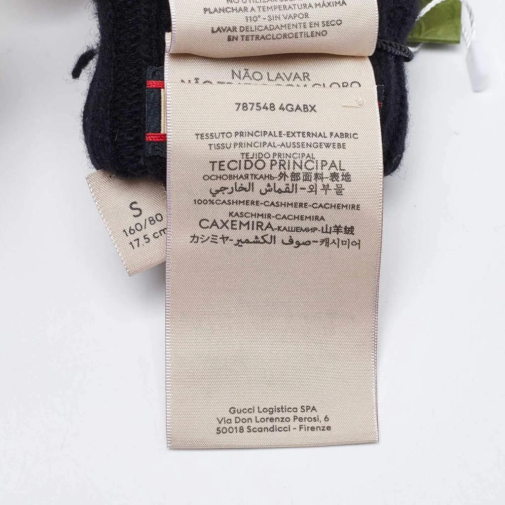 Gucci Gucci Black GG Cashmere Knit Fingerless Gloves S 5