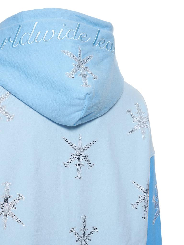 UNKNOWN Blue Mix Rhinestone Dagger Cotton Hoodie Blue/multi L - Tops -  BeyondStyle