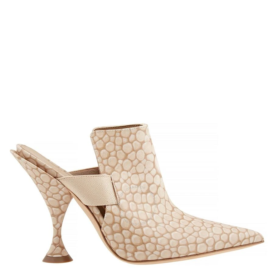 Burberry Ladies Stingray Print Leather Point-toe Mules 1