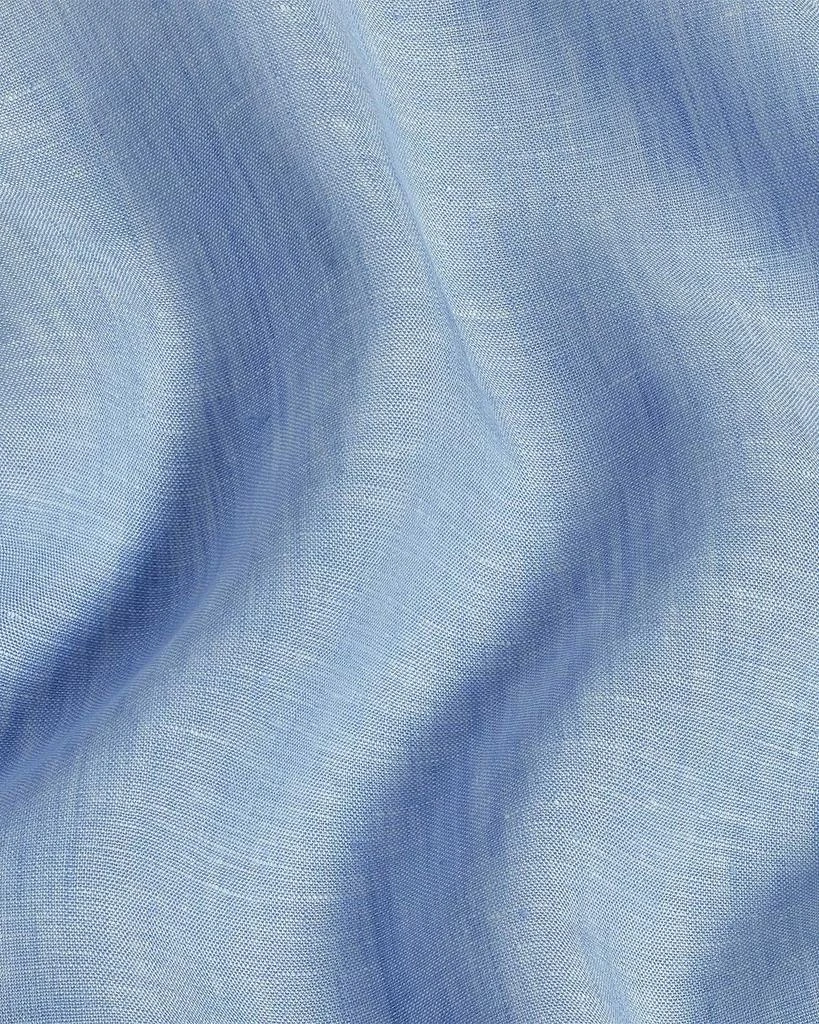 David Donahue Trim Fit Linen Solid Dress Shirt 3