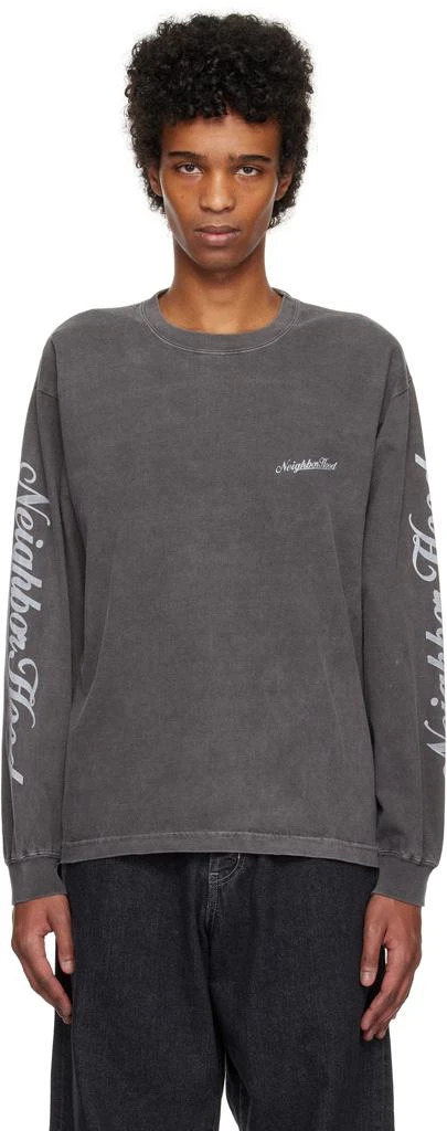 NEIGHBORHOOD Gray NH LS-12 T-shirt 1