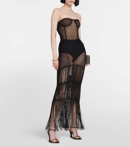 Khaite Liv fringed maxi dress 2