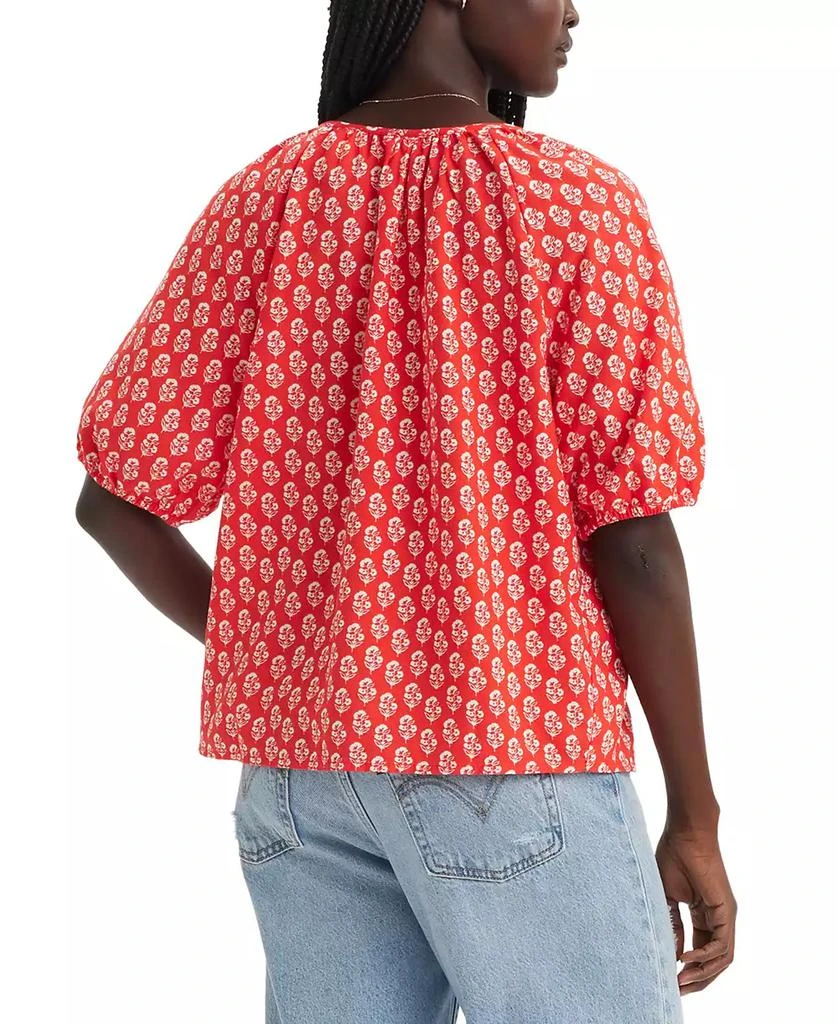 Levi's Women's Leanne Button-Front Puff-Sleeve Top 2