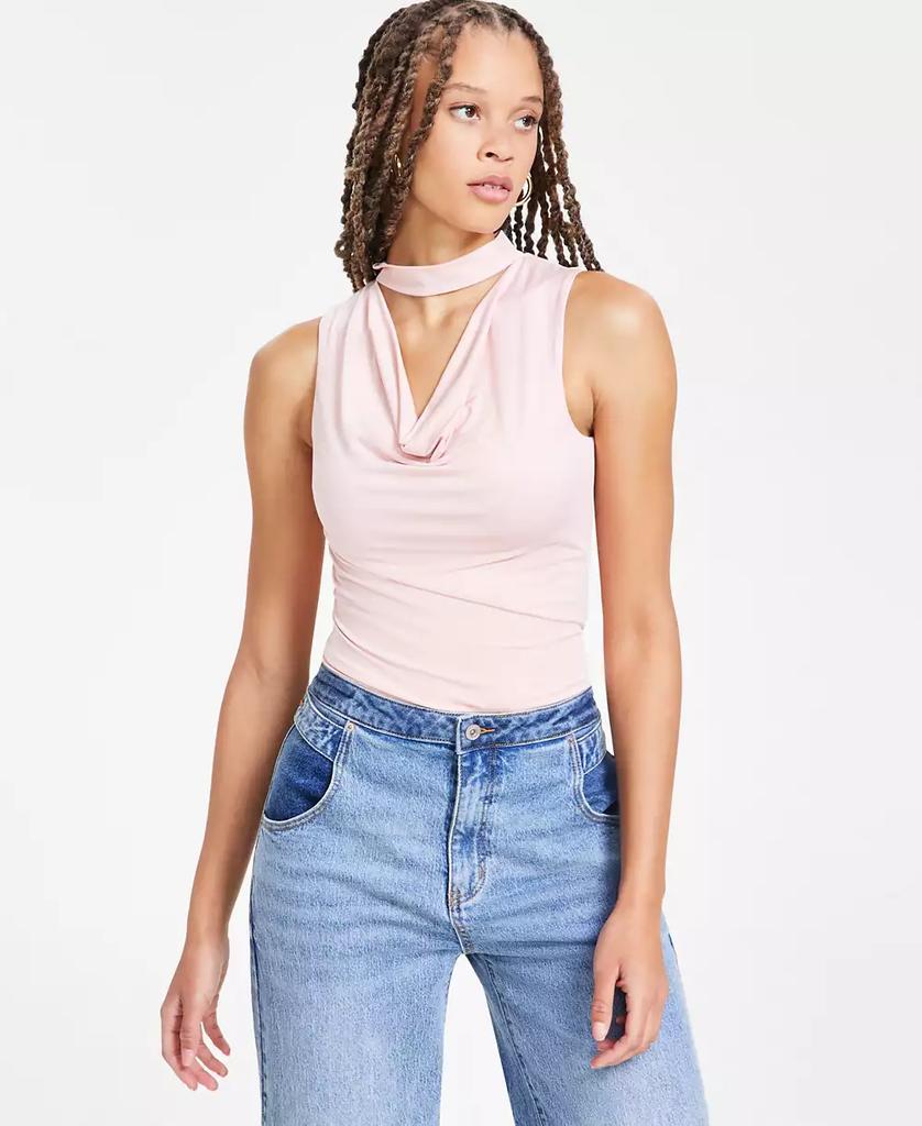 Bar III Women's Cowlneck Sleeveless Bodysuit, Exclusively at Macy's