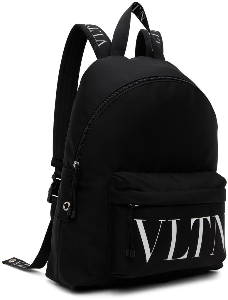 Valentino Garavani Black 'VLTN' Nylon Backpack