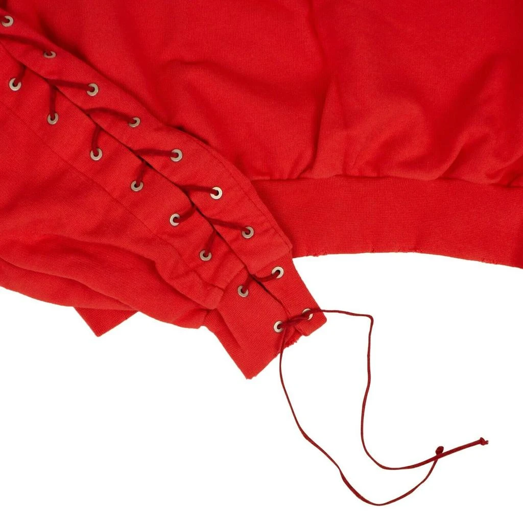 Unravel Project Off The Shoulder Sweatshirt - Red 5