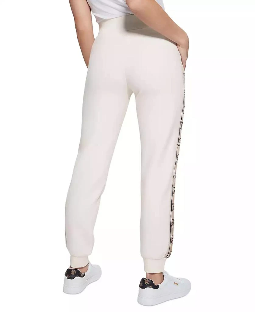 GUESS Women's Britney High Rise Logo Stripe Jogger Pants 3