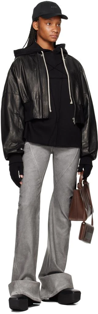 Rick Owens Off-White Bias Bootcut Jeans 4