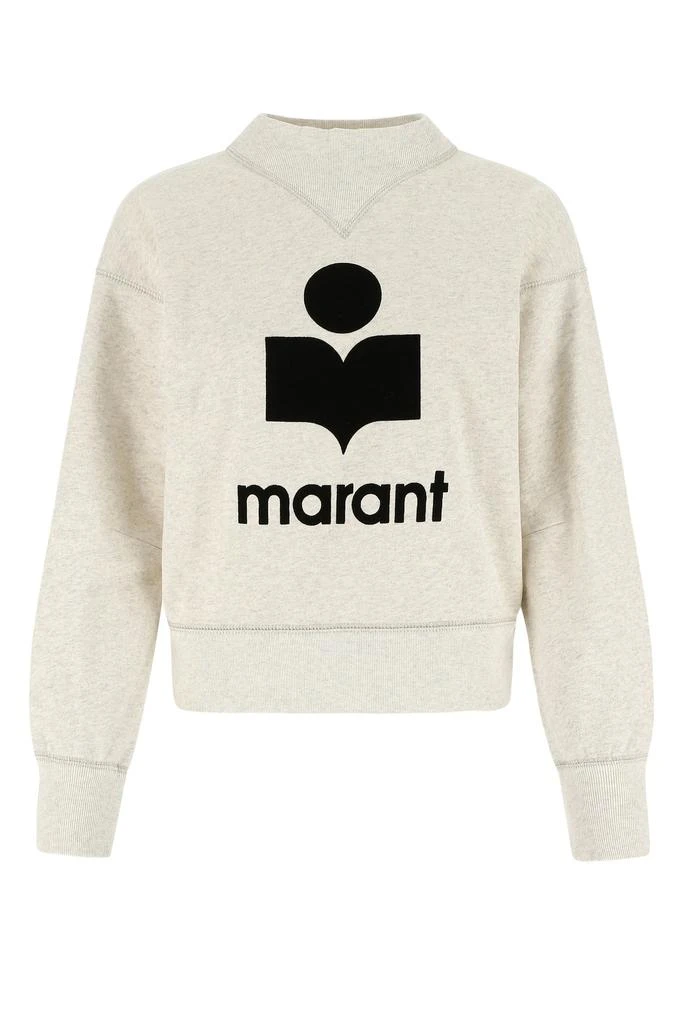 Isabel Marant Melange sand cotton blend Moby sweatshirt 1