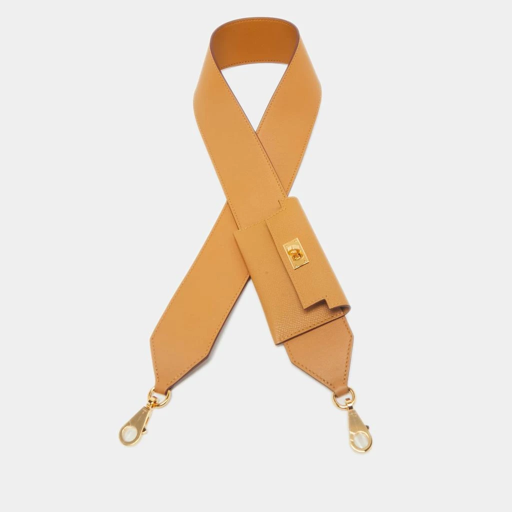 Hermes Hermes Sesame Swift and Epsom Leather Kelly Pocket Bag Strap 1