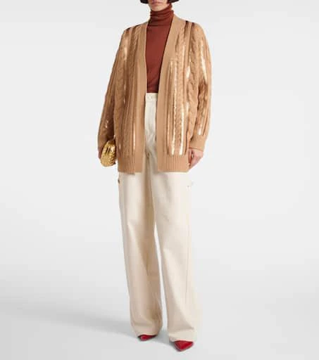 Max Mara Mirco sequined wool and cashmere cardigan 2