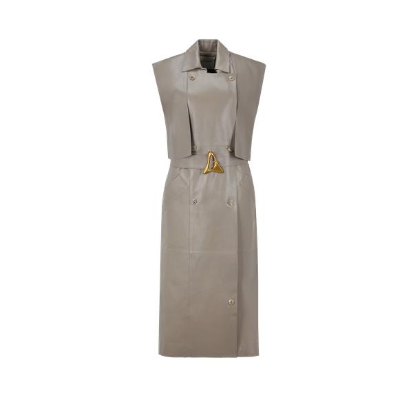 AERON Sleeveless faded cotton-blend trench coat