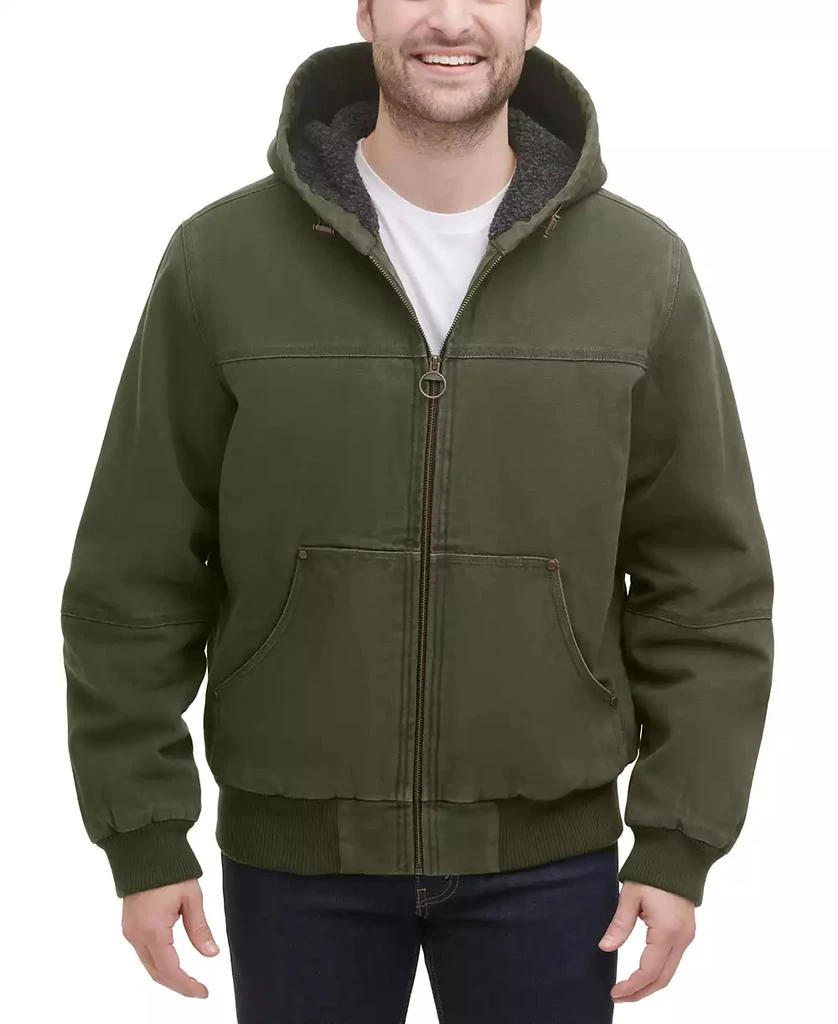 BASS OUTDOOR Men's Hooded Zip-Front Fleece-Lined Bomber Jacket 1