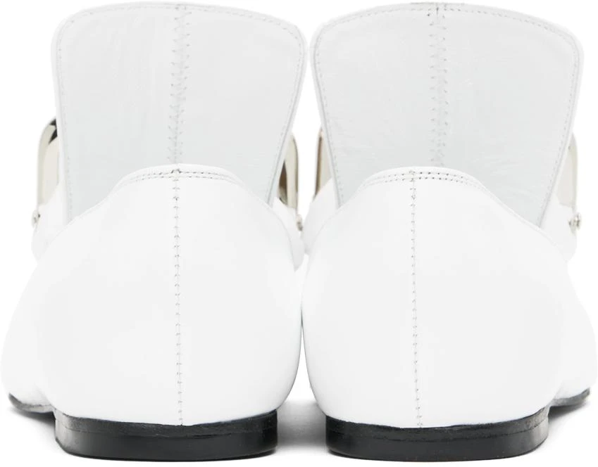 pushBUTTON White Coin Purse Loafers 2