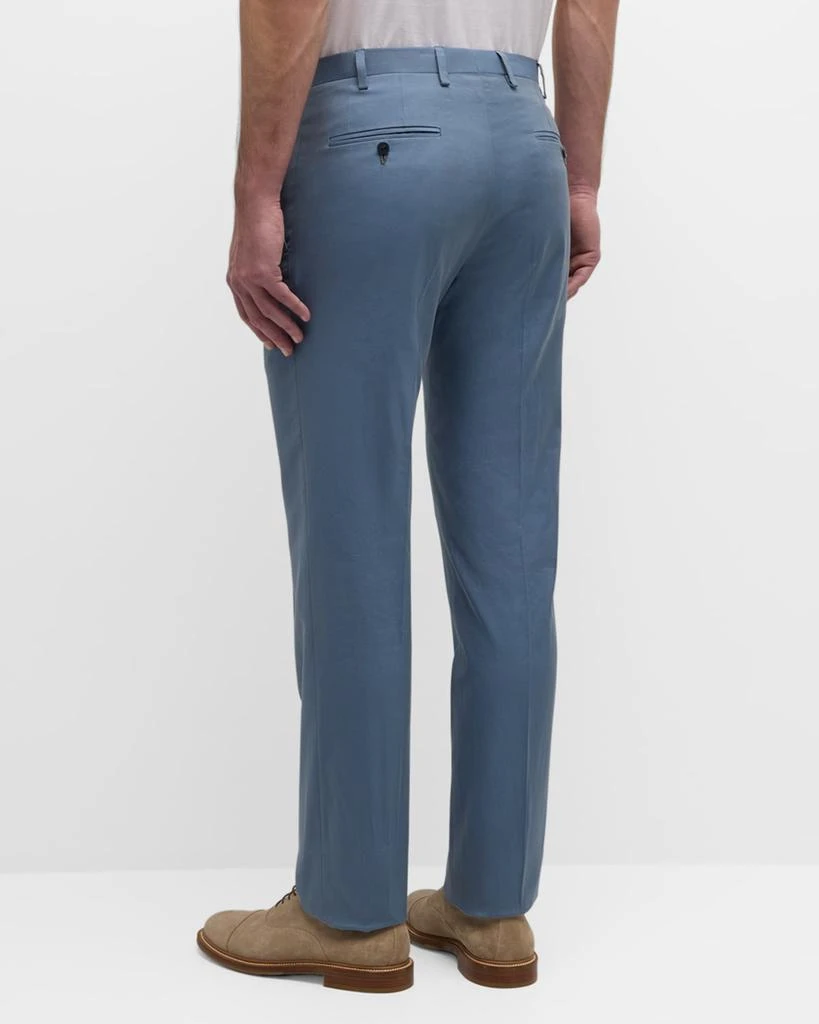 Kiton Men's Flat-Front Twill Pants 3