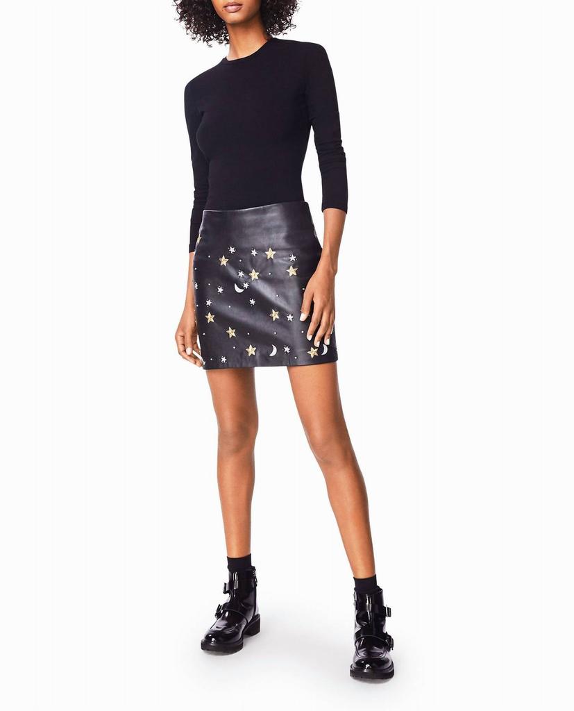 Nicole Miller Nicole Miller - Sheep Leather Mini Skirt