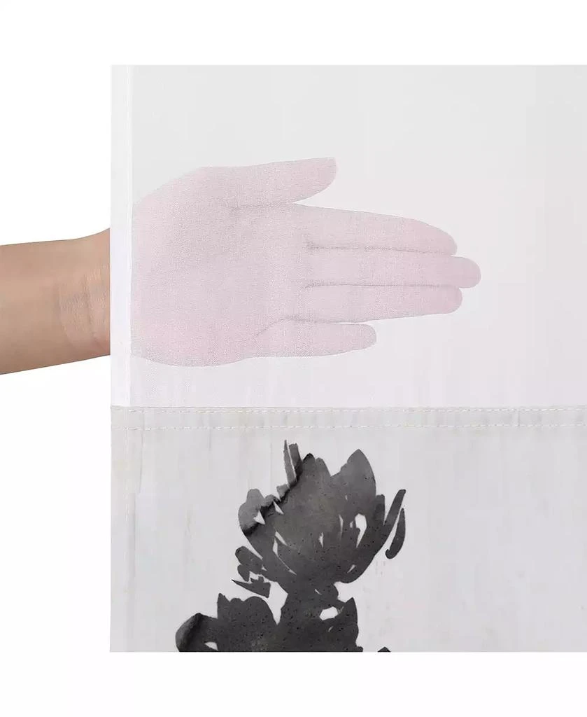 Americanflat Hookless Floral Shower Curtain with Sheer Panel, Snap-In Liner 
Grommets, 72" x 75" 5