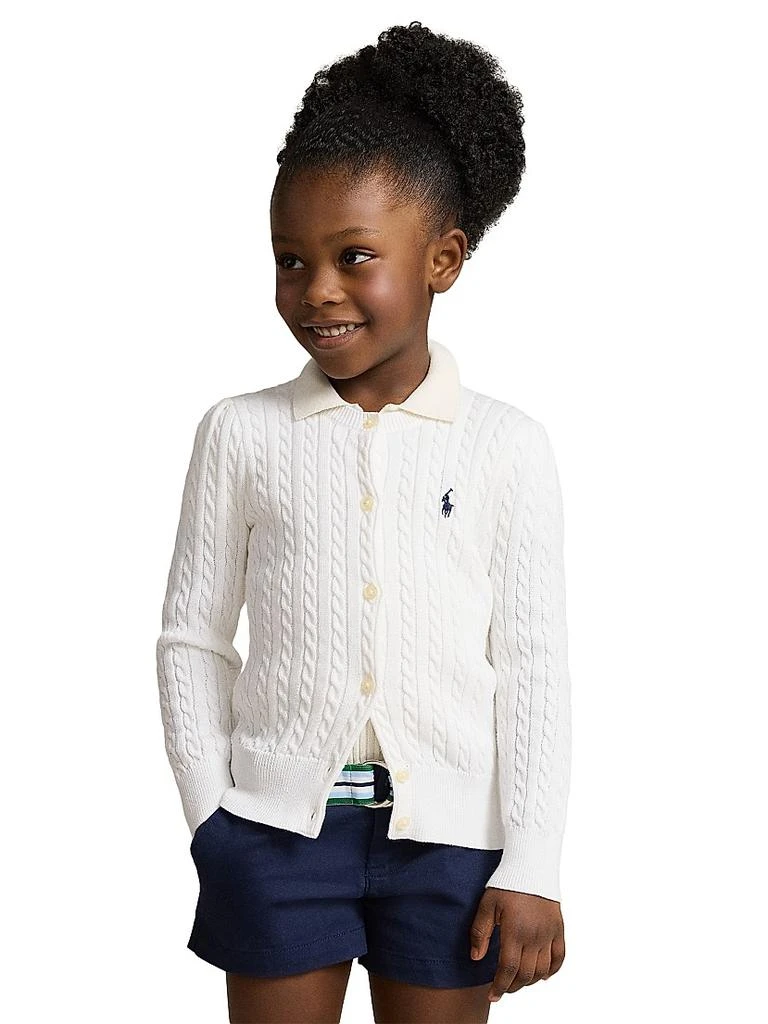 Ralph Lauren Little Girl's & Girl's Cotton Cable-Knit Sweater 4