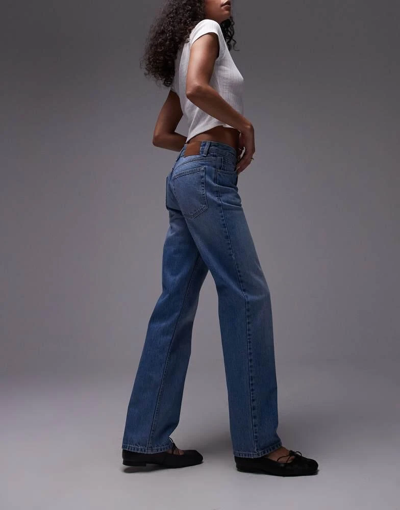 Topshop Topshop Runway mid rise straight jean in bleach 1