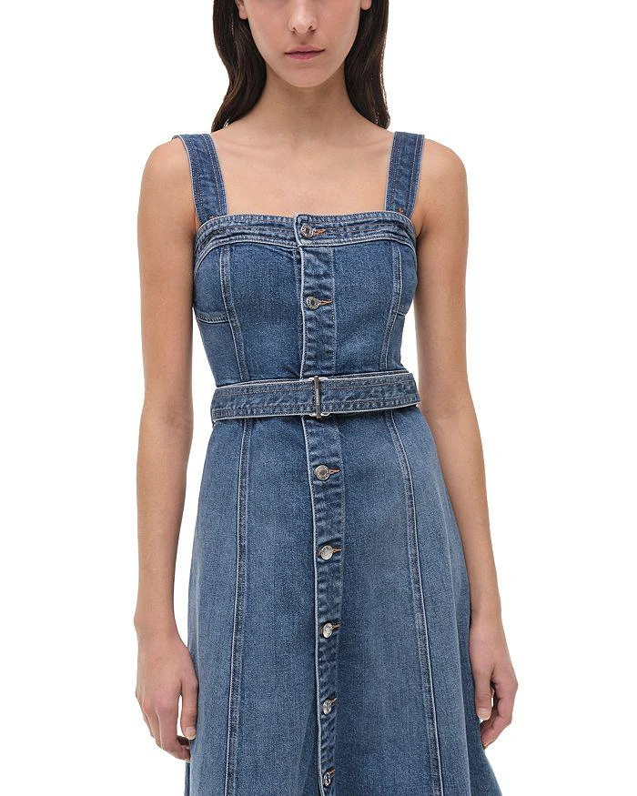 Alba Square Neck Denim Midi Dress  On Sale Now with Up to 40% Off |  Discover Exclusive Deals & Savings at BeyondStyle  Authentic SIMKHAI dress|women  with Limited-Time Discounts, Free Shipping,