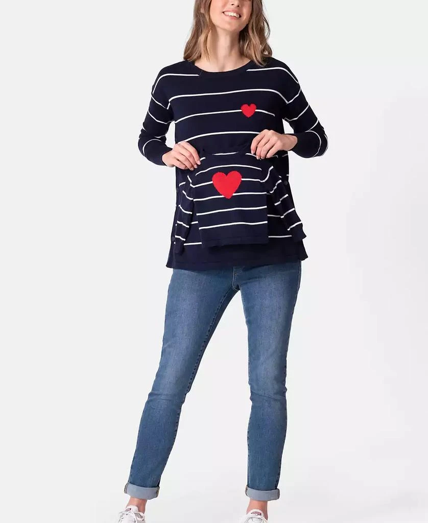 Seraphine Women's Maternity Mama Mini Nautical Cotton Sweaters 5
