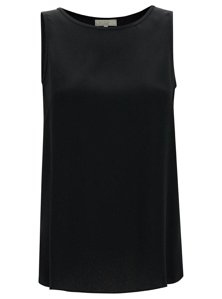 Antonelli Antonelli Crewneck Sleeveless Satin Top