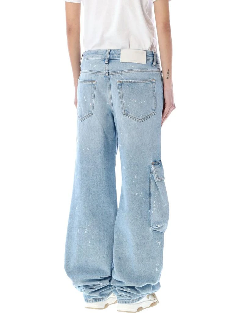 Off-White Off-White Toybox Painted Logo Patch Wide Leg Jeans 2