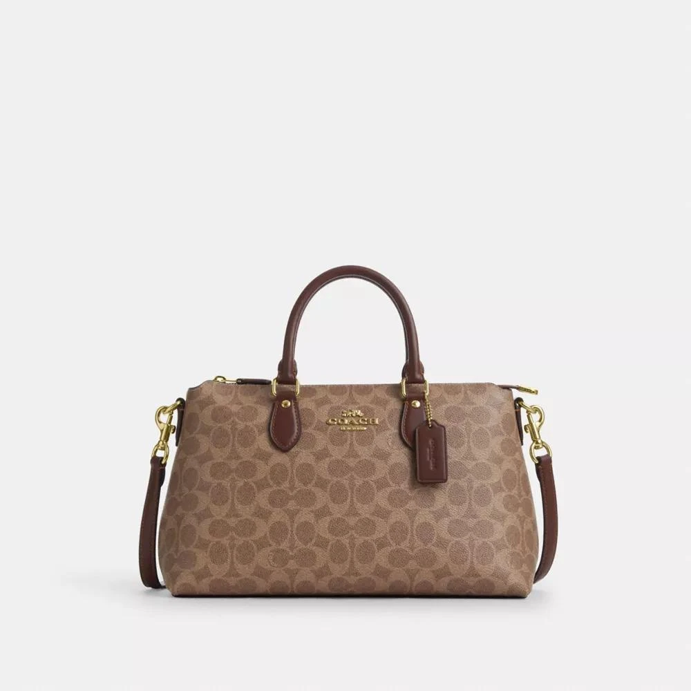 Coach Georgia Satchel Bag In Signature Canvas 1