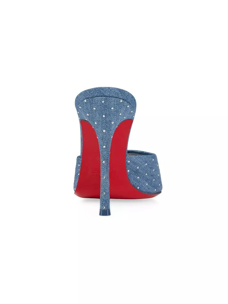Christian Louboutin Me Dolly Plum Strass 100MM Denim Sandal Heels 3