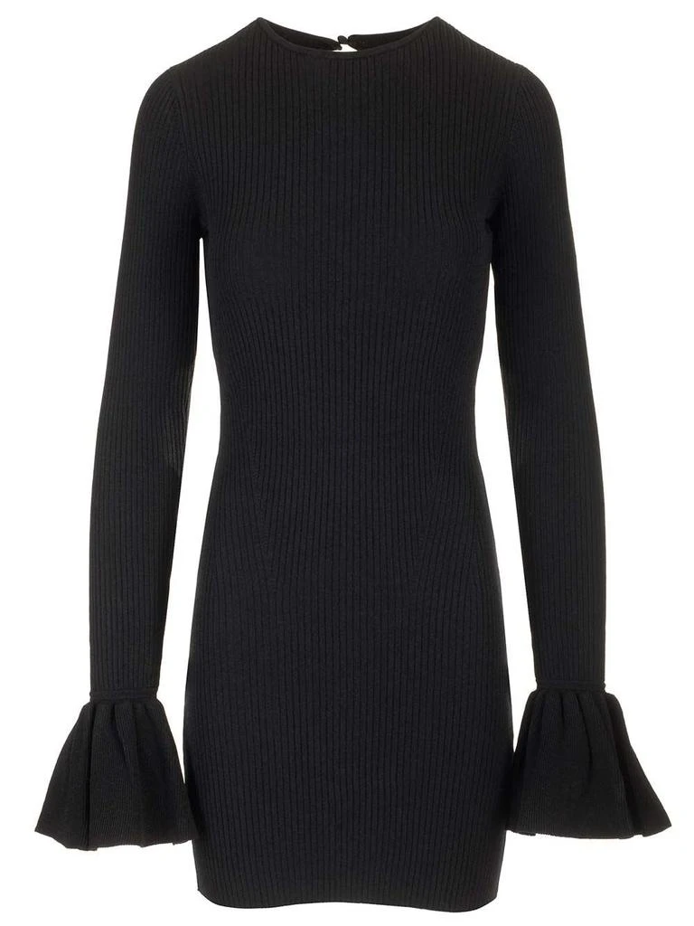ROTATE Birger Christensen ROTATE Ribbed Knit Flare Sleeve Dress 1