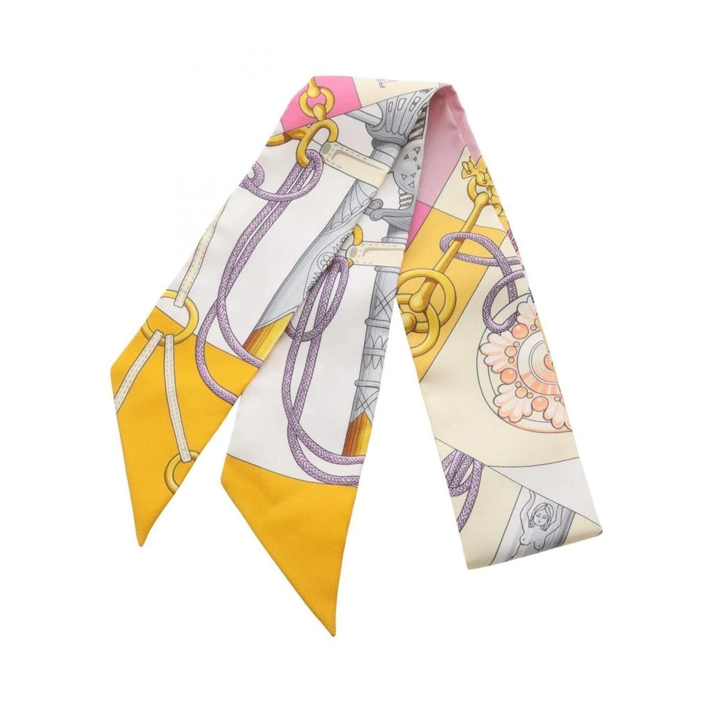 Hermes Twilly yellow Silk Scarf (Pre-Owned)