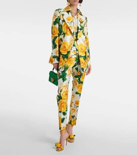 Dolce 
Gabbana Turlington floral silk-blend jacket 2