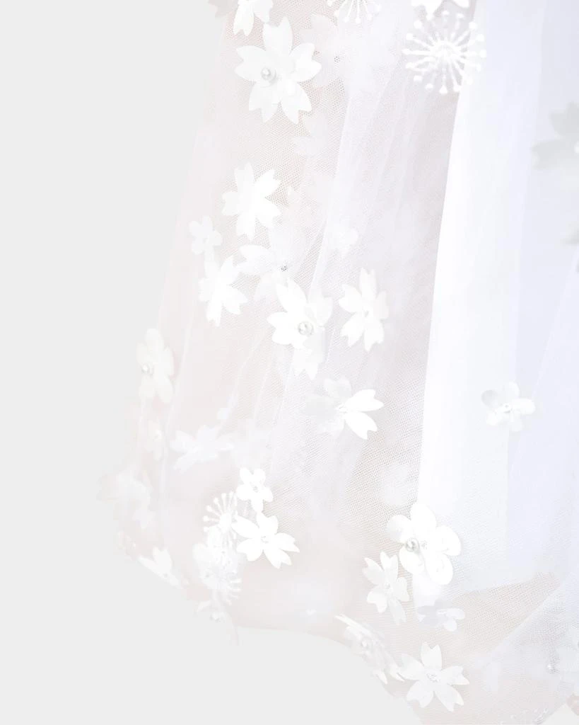 Zoe Girl's Lousie Scattered 3D Pearl Flower Christening Gown, Size 0-12M 3