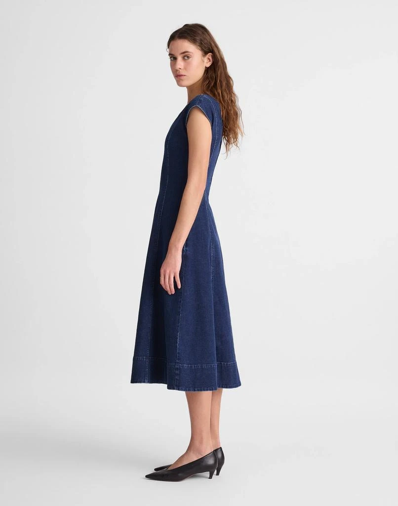 Madewell Denim Seamed Scoopneck Midi Dress 3