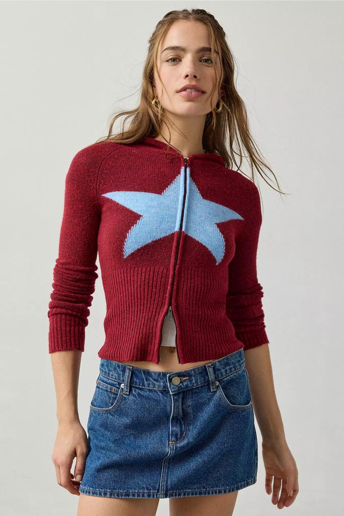 BDG BDG Monet Star Graphic Zip-Up Hoodie Sweatshirt