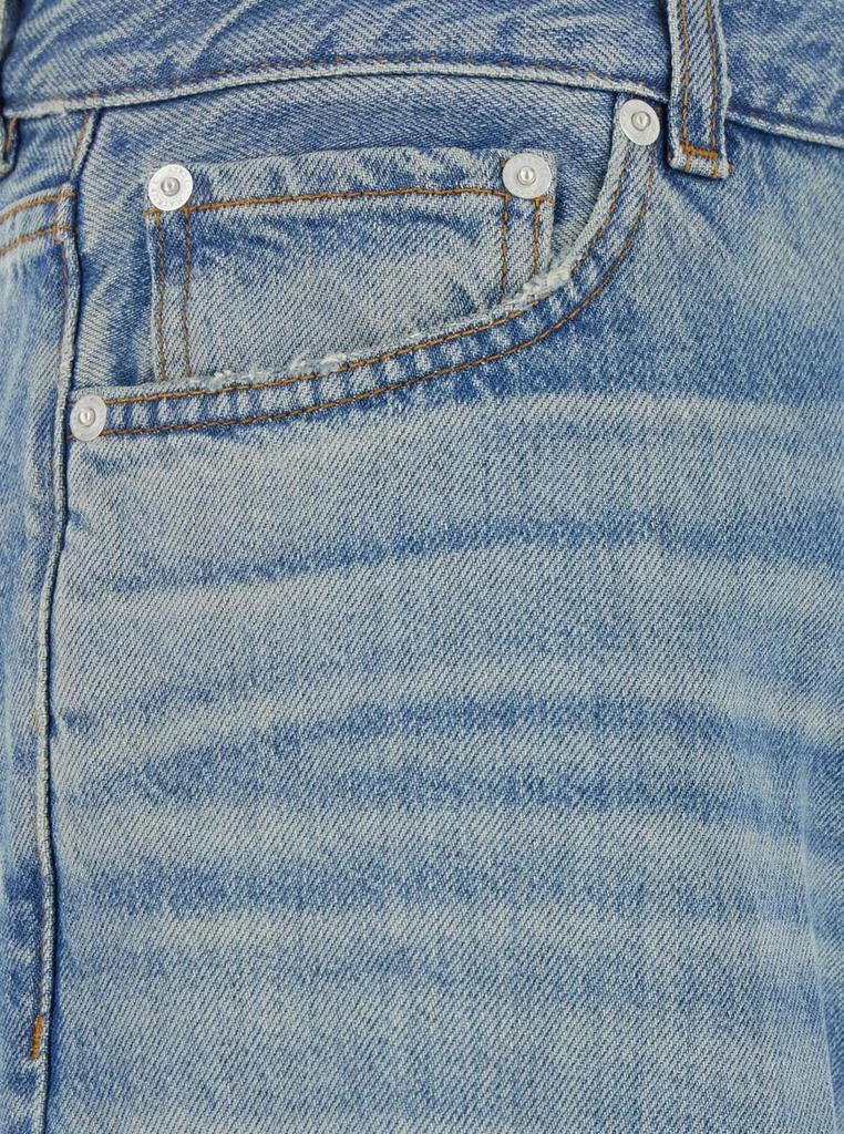 Haikure Blue Five Pocket Jeans With Logo Patch On The Back In Denim Woman 3